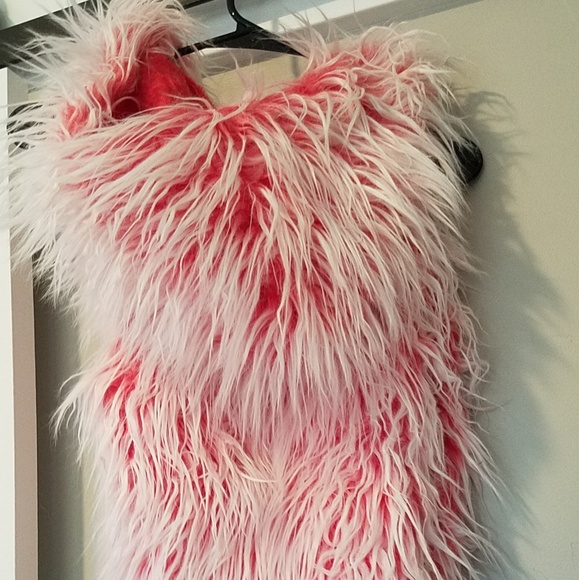 Fuzzy Vest with Hood - Picture 2 of 2
